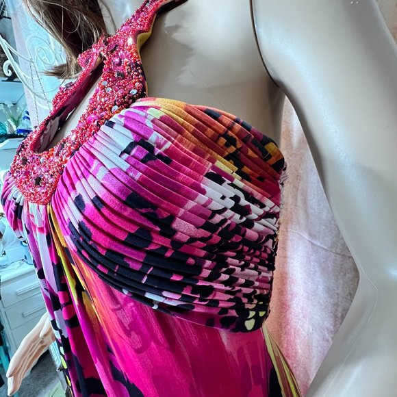 📌JS Boutique Eye-Catching Beaded Color Splashes Prom - Formal - Party Dress - Picture 8 of 16